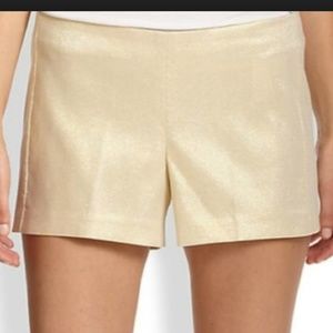Lilly Pulitzer Gold Shorts Size 8